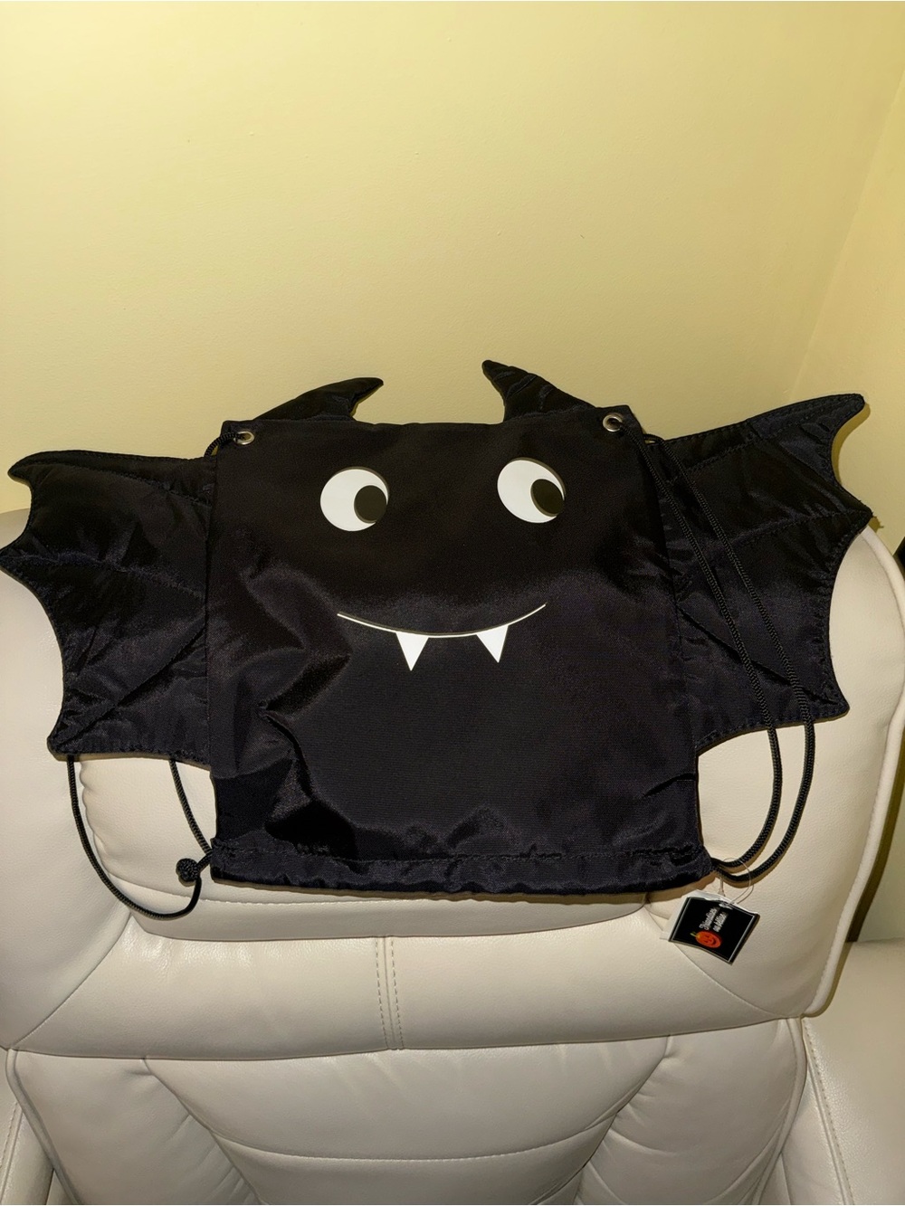 Kids Black Bat Costume Backpack with Cute Face